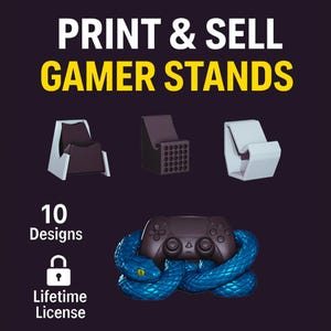 XGOFAB GAMER PACK – 10 3D Printable Controller Stands with Lifetime Commercial License