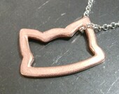 Pink PussyHat Copper Pendant- Feminist Necklace- Girl Power- Resist Jewelry- Equal Rights Equality- Anti Trump- Nasty Woman- Vote for Women