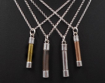 Handcrafted Fuse Pendant- Fine Silver 22k Gold 18k Rose Gold- Radio Technician Gift- STEM Maker Jewelry- Industrial Necklace- Him Her Them