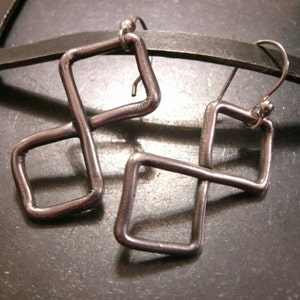 Figure 8 Earrings- Infinity Jewelry- Fine Silver Dangle Earrings- Avant Garde Jewelry- PMC Fine Silver Earrings- Abstract Jewelry- Modern