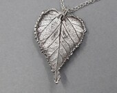 Heart Shaped Leaf Pendant- Fine Silver Necklace- Eco-Friendly Jewelry- Spring Wedding Bridal- Plant Parent Mother's Day Love- Valentine Gift