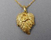 22k Gold Grape Leaf Pendant- Mother's Day Gift-  Earth Eco-Friendly Jewelry- Botanical Necklace- Spring Summer- Garden Plant Parent- Wine