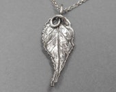 Eco-Friendly Botanical Jewelry- Real Leaf Fine Silver Pendant- Shinrin-Yoku Necklace- Gardener Gift Plant Parent- Earth Nature Summer Spring