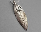 Honeysuckle Plant Necklace- One of a Kind Fine Silver Pendant- Eco-Friendly Botanical Jewelry- Mother's Day Gardener Gift- Plant Parent