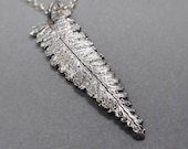 Fine Silver Fern Pendant- Real Plant Jewelry- Mother's Day- Spring Garden- Eco-Friendly Gift- Plant Parent- Fronds- Summer Woods- Botanical