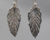 Fine Silver Mint Earrings- Real Leaf Jewelry- Eco-Friendly Mother's Day- Prosperity Wedding Gift- Foodie Gardener- Plant Parent Bartender