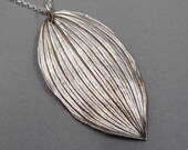 Botanical Solomon's Seal Pendant- Fine Silver Jewelry- Eco-Friendly Leaf Veins Necklace- Sweet Outdoor Plant- Mother's Day Gift-Plant Parent
