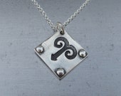 Zodiac Necklace- Personalized Gift- Fine Silver Jewelry- Astrological Signs- Industrial- Zodiac Sign- Birthday Gift Astrology Symbol Pendant