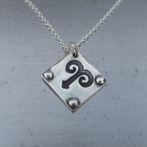 Zodiac Necklace- Personalized Gift- Fine Silver Jewelry- Astrological Signs- Industrial- Zodiac Sign- Birthday Gift Astrology Symbol Pendant
