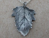 Botanical Jewelry- Fine Silver Garlic Mustard Leaf Pendant- Protection Healing Amulet- Nature Jewellery- Plant Necklace- Plant Parent- OOAK