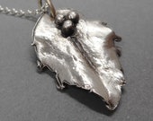 Holly Leaf Fine Silver Pendant- Festive Christmas Jewelry- Plant Parent Holiday Necklace- Berry Bush- Holly and Ivy- Botanical Eco-Friendly