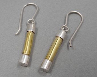 Fine Silver Fuse Earrings- 22k Gold Jewelry- Electric Spark Maker Gift for Her Them- Engineer STEM- 18k Rose Gold Automotive- Electrician