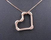 Pipe Fitting Heart Pendant in 14k Rose Gold- Industrial Necklace- Pink Gold Jewelry- I Love You- Valentine's Day- Mother's Day- Steampunk