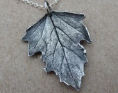 Fine Silver Garlic Mustard Leaf Pendant- Botanical Necklace- Plant Parent Healing Talisman- Nature Leaves- Plant Jewelry- One of a Kind OOAK