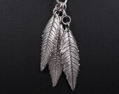 Lemon Verbena Leaf Tassel Necklace- Fine Silver Eco-Friendly Jewelry- Foodie Chef Gift-Botanical Leaves Plant Parent- Nature Garden Gardener