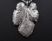 Fine Silver Mulberry Leaf Pendant- Eco-Friendly Jewelry- Real Leaves Botanical Necklace- Tree Earth- Plant Parent Outdoor Wedding- Summer