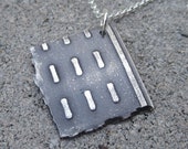 Automotive Jewelry- Sterling Silver Drivers License Necklace- New Driver Gift- Highway Pendant- Mechanic Jewellery- Road Trip- Own the Road