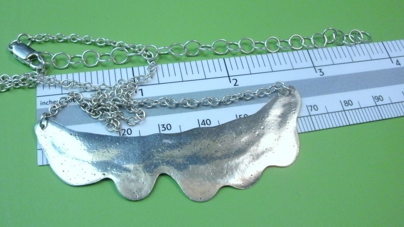 Eco Friendy Jewelry Fine Silver Necklace Dripping in Silver Necklace One of a Kind Jewelry Eco-Friendly Silver Jewelry Liquid Silver image 5