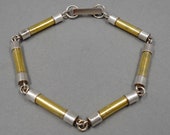 Fuse Link Bracelet- Fine Silver & 22k Gold- Industrial Jewelry- STEM Electrician- Maker Gift for Her for Them- 18k Rose Gold Spark- Tennis