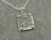 Silver Kanji Necklace- Kanji Jewelry- Fine Silver Pendant- Personalized Gift- Kanji Symbol Jewellery- Faith Prosperity Sister God Mother