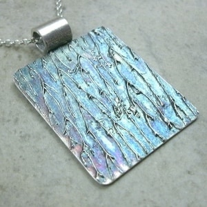 Abstract Lightning Fine Silver Pendant One of a Kind Jewelry Sci Fi Thunder Storm Blue April Shower Spring Showers Lightening Necklace image 1
