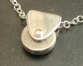 Pully Necklace Kinetic Jewelry- Sterling Silver Necklace- Industrial Jewelry- Pulley Pendant Kinetic Necklace- Eco Friendly Jewelry Movement
