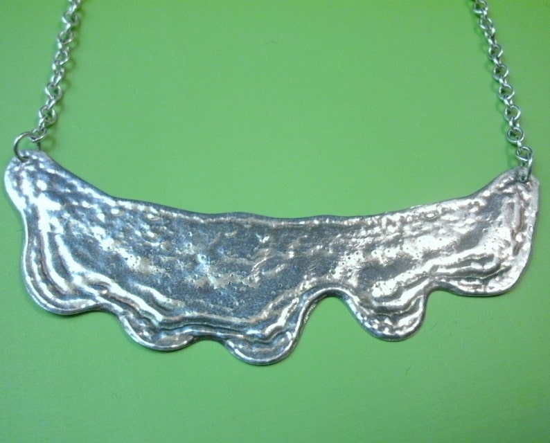 Eco Friendy Jewelry Fine Silver Necklace Dripping in Silver Necklace One of a Kind Jewelry Eco-Friendly Silver Jewelry Liquid Silver image 2