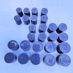 Silicone Ring Mandrel- 5-12.5 Extended 13-17.5 US- Whole & Half Sizes- PMC Metal Clay Tools- Ring Pellets- Jewelry Making- Polymer Clay Tool
