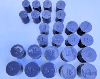 Silicone Ring Mandrel- 5-12.5 Extended 13-17.5 US- Whole & Half Sizes- PMC Metal Clay Tools- Ring Pellets- Jewelry Making- Polymer Clay Tool