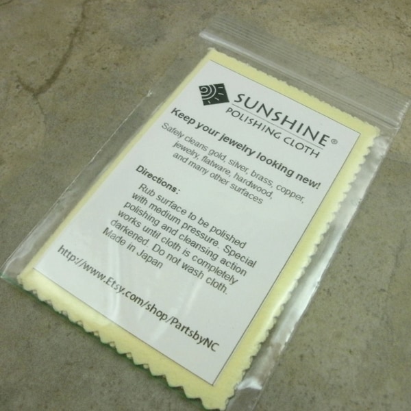 Sunshine Polishing Cloth- Jewelry Cleaner Polish- Sunshine Cleaning Cloth- Safe for Silver Gold Brass Copper Bronze Flatware Hardwood-