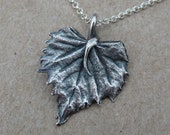 Grape Leaf Necklace- Wine Vineyard Jewelry- Botanical Pendant- Nature Gift- One of a Kind- White Red Grape Vine- Napa Valley- Plant Parent