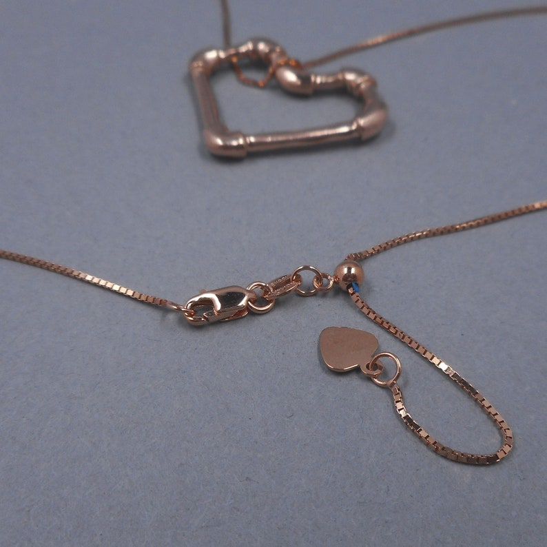 Pipe Fitting Heart Pendant in 14k Gold from Forged Mettle Jewelry