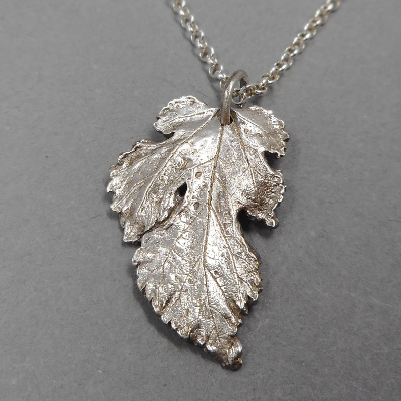 Fine Silver shops Mulberry Necklace- Real Leaf Pendant- One of a Kind Jewelry- Forest Bathing Shinrin-Yoku- Summer Botanical- Amulet Earth Day