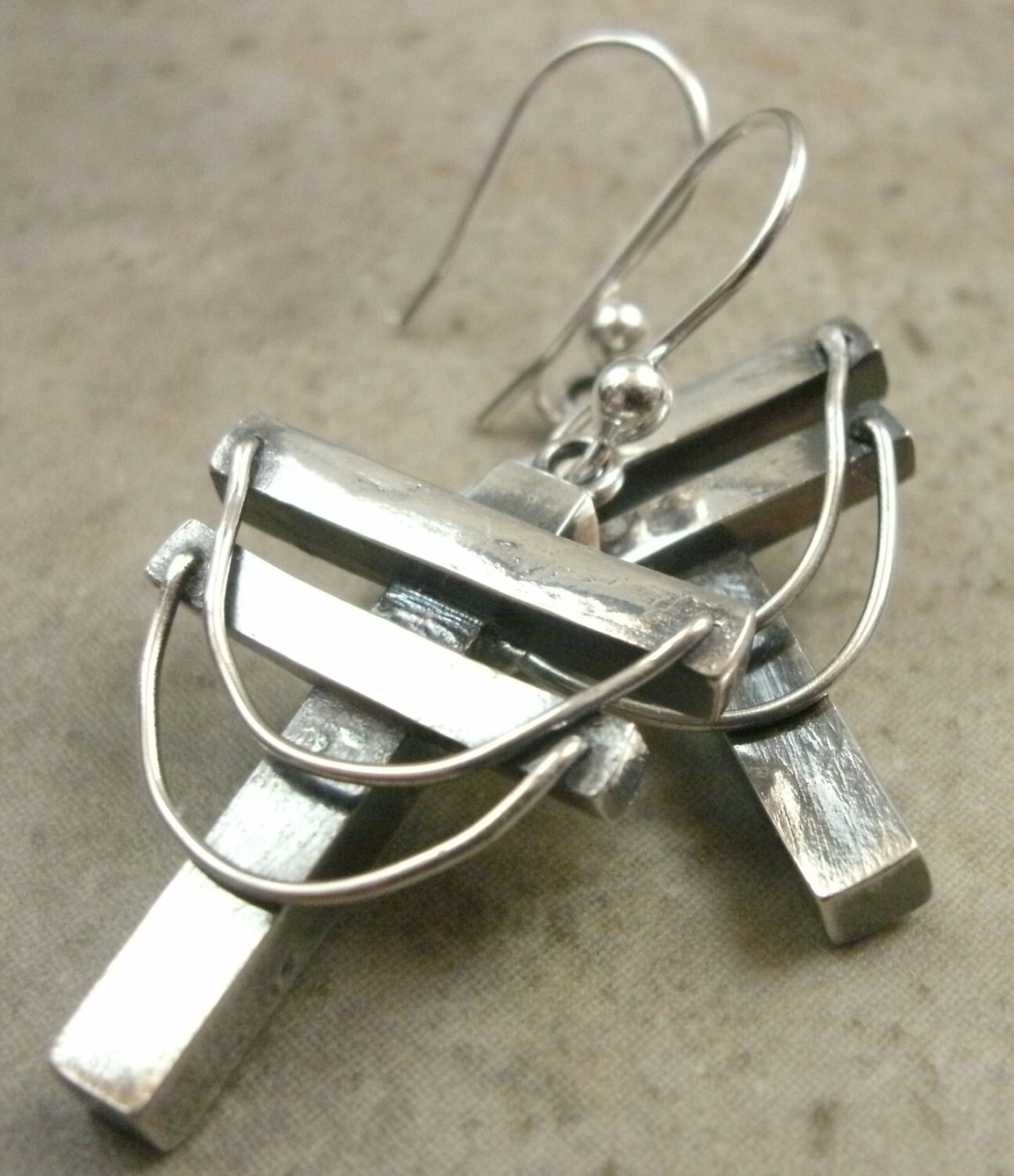 Powerlines Industrial Fine Silver Earrings Industrial Jewelry Techie ...