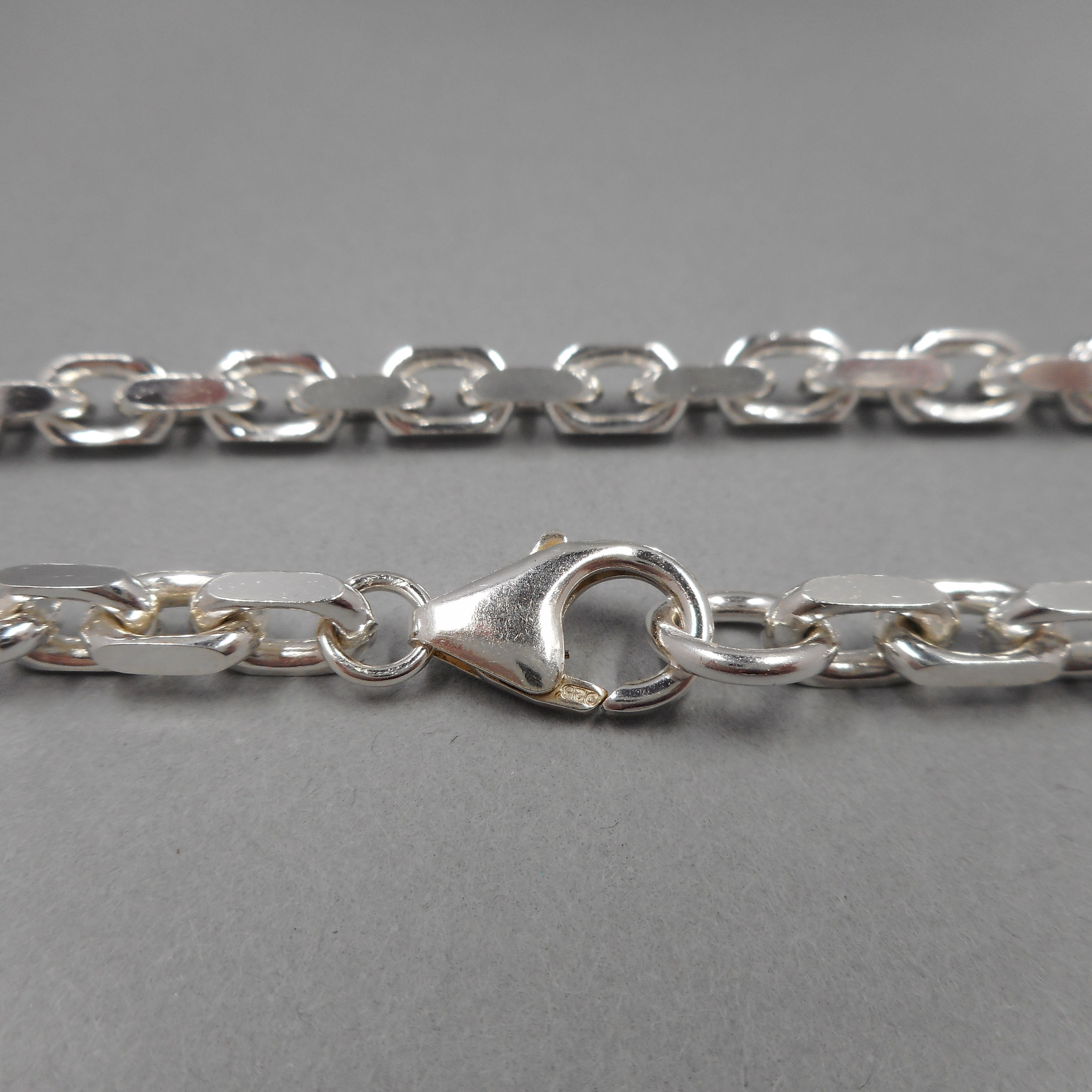 Sterling Silver Chain- 24in (60.9cm) 5.9mm Beveled Cable Chain