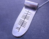 Custom Ogham Pendant- Personalized Nameplate Necklace- Fine Silver Jewelry- Personalized Gift- Ancient Custom Word Jewelry- Gaelic Jewelry