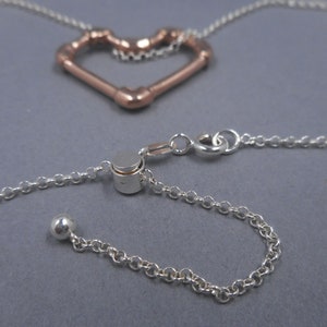Pipe Fitting Heart Pendant in 14k Gold from Forged Mettle Jewelry