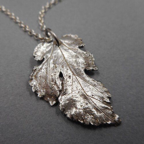 Fine Silver shops Mulberry Necklace- Real Leaf Pendant- One of a Kind Jewelry- Forest Bathing Shinrin-Yoku- Summer Botanical- Amulet Earth Day