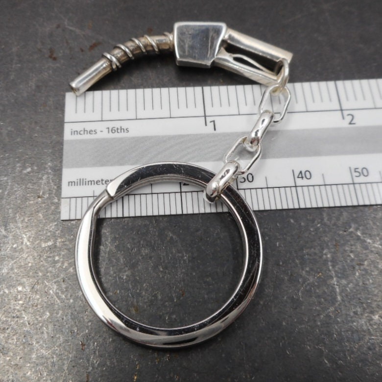Sterling Silver Gas Pump Keychain- New Driver Gift- Sweet 16