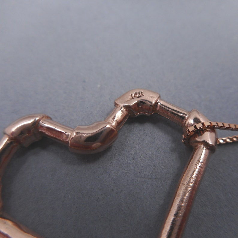 Pipe Fitting Heart Pendant in 14k Gold from Forged Mettle Jewelry