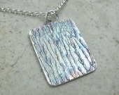 Nature Jewelry Fine Silver Pendant- Silver Necklace- Lightning Necklace- Thunderstorm Pendant- Dark Forest Tree Pendant- Deadwood Necklace