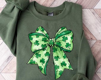 Retro Shamrock Sweatshirt, Womens Shenanigans Sweatshirt, Cute St Patricks Day Sweatshirt, Lucky Sweatshirt, Irish Shirt, Four Leaf Clover