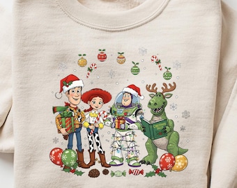 Toy Story Merry Christmas Sweatshirt, Disney Pixar Xmas Sweatshirt, Toy Story Movie Hoodie, Toy Story Christmas Party Crewneck