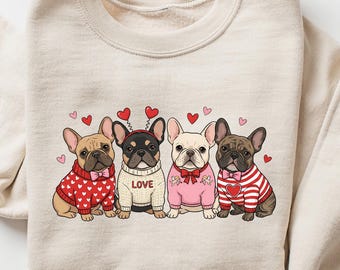 French Bulldog Valentine Shirt - Frenchie Valentines Day Tee - French Bulldog Mom Shirt - Frenchie Mom Valentine Gift - Valentine Dog Shirt
