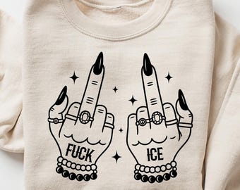 Fuck Ice Comfort Shirt Anti-Trump Fuck Ice Tshirt Abolish ICE Human Rights Activist Tee Middle Finger Activism Chinga La Migra Tshirt