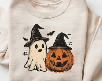 Ghost Pumpkin Halloween Sweatshirt, Fall Ghost Shirt, Pumpkin Season Shirt, Spooky Season Sweatshirt, Cute Ghost Shirt, Halloween Gift