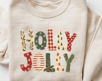 Holly Jolly Christmas Shirt, Preppy Christmas T-Shirt, Christmas Shirt, Festive Christmas Gift, Holiday Gift