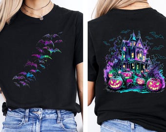 Halloween Bats T-Shirt, Disney Halloween Shirt, Disney Haunted House Shirt, Halloween Party Tee, Retro Halloween Shirt, Halloween Gift