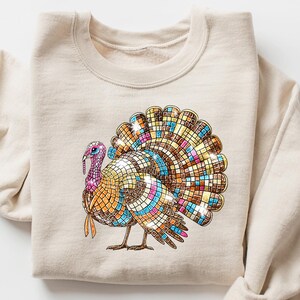 Thanksgiving Turkey Sweatshirt, Disco Ball Turkey Sweatshirt, Colorful Turkey Sweater, Turkey Day, Thanksgiving Gift, Turkey Lover Shirt