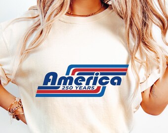 America 250 Shirt Retro Patriotic USA 250th Anniversary Semiquincentennial Tee